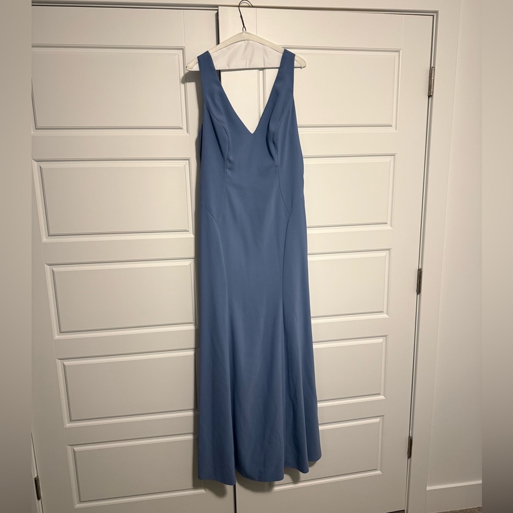 Dessy Collection Elegant Blue Maxi Dress - Style 3060, Color Larkspur